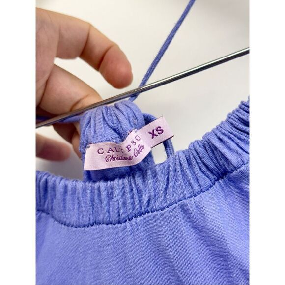 Calypso Mini Dress Size Extra Small Spaghetti‎ Strap Lilac Sleeveless Stretchy - Picture 7 of 8